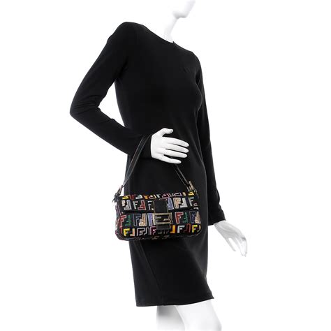 fendi baguette embroidered bag|fendi nylon baguette.